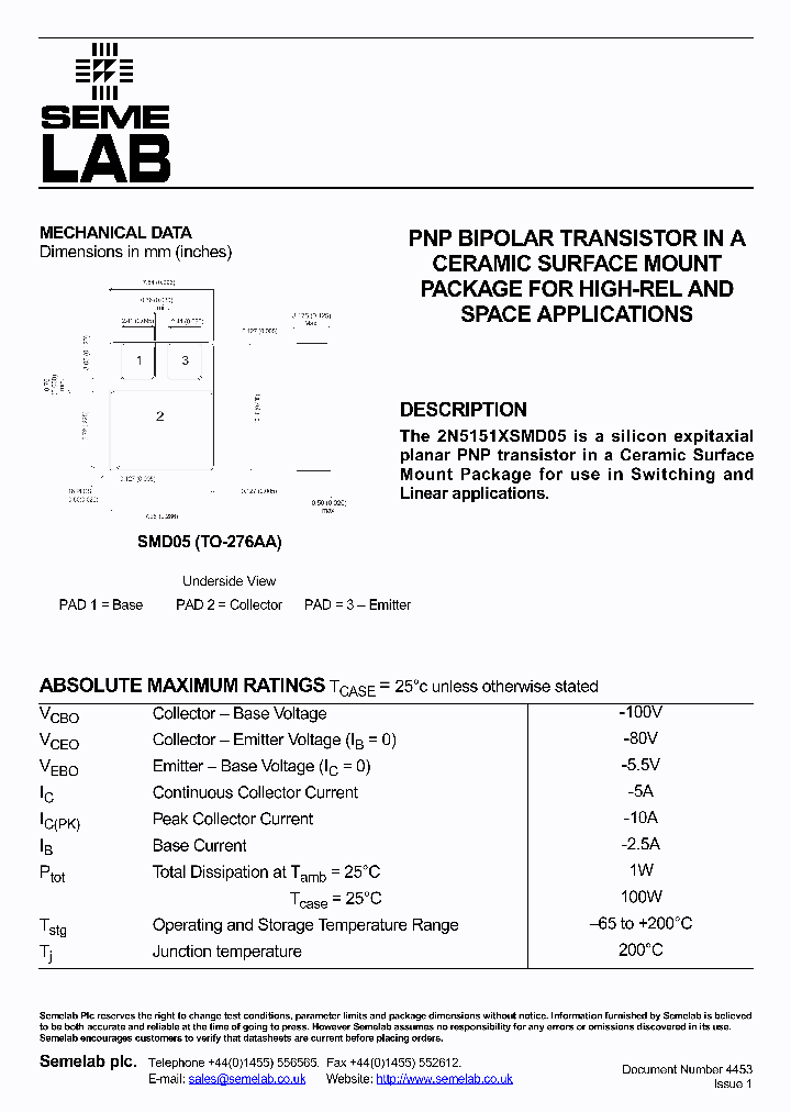 2N5151XSMD05_1254700.PDF Datasheet