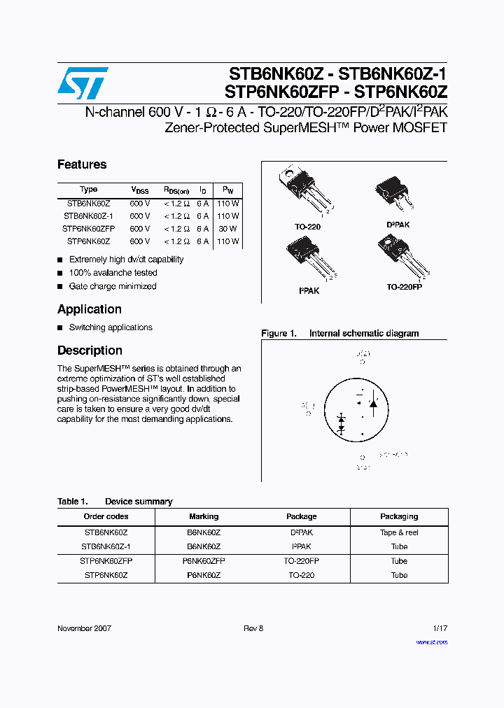 STP6NK60Z_1258497.PDF Datasheet