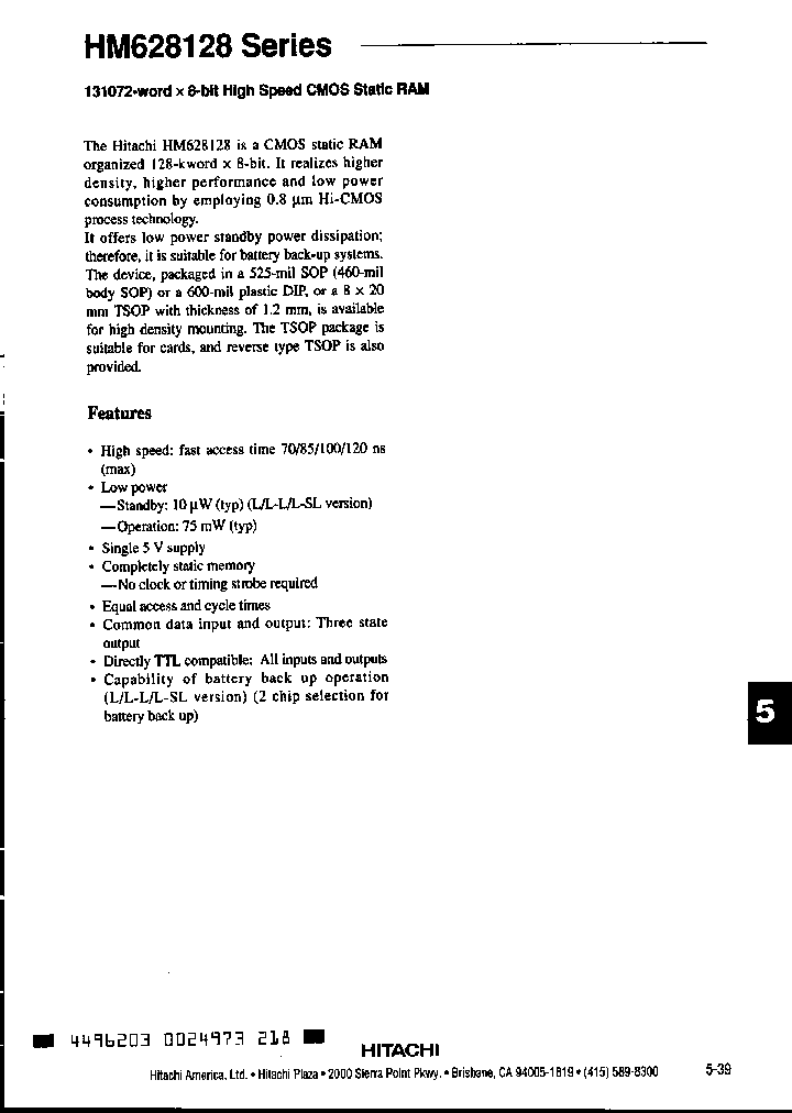 HM628128LFP_931434.PDF Datasheet