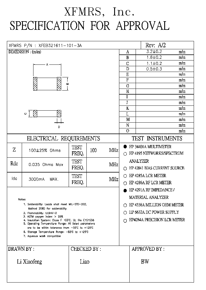 XFEB321611-101-3A_1267159.PDF Datasheet
