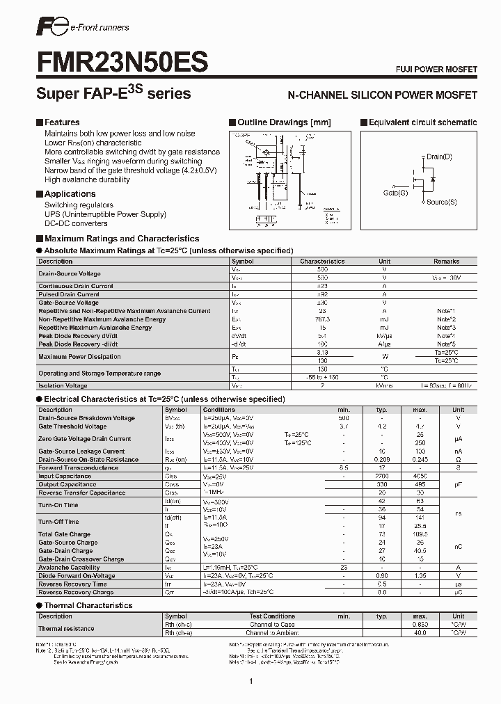 FMR23N50ES_1269873.PDF Datasheet