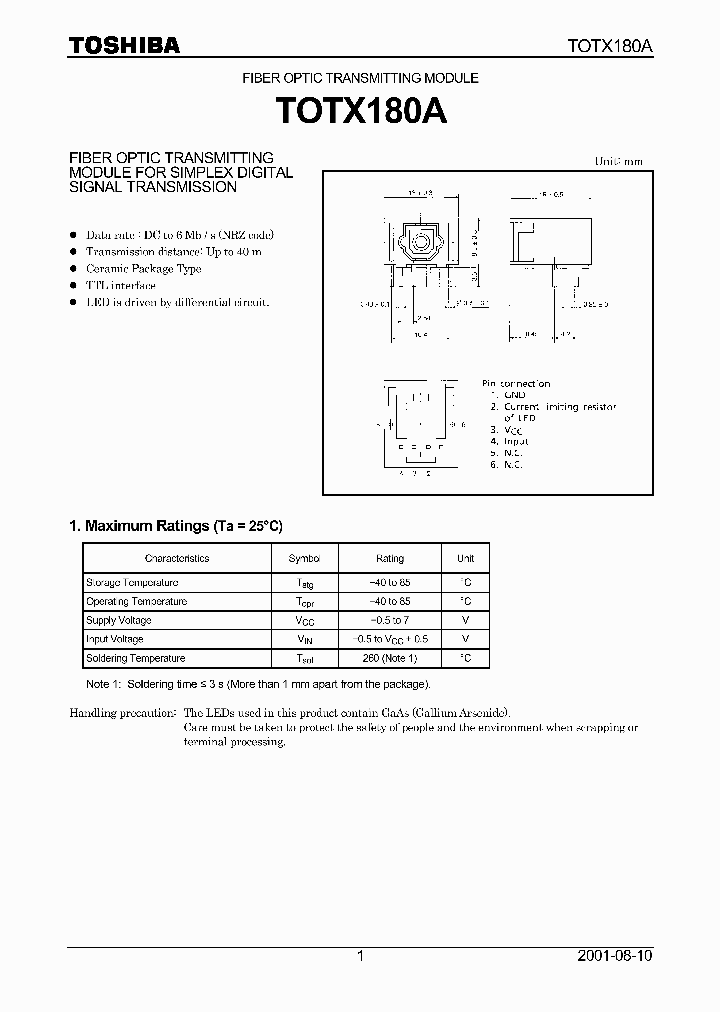 TOTX180A_1270990.PDF Datasheet