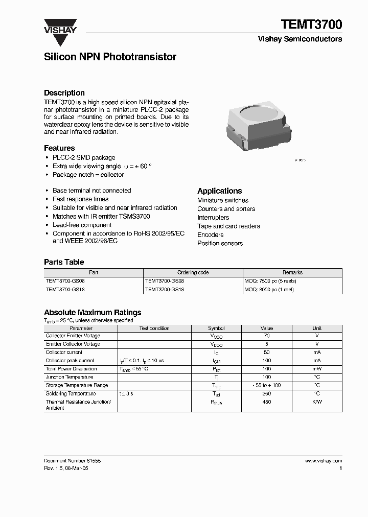 TEMT3700-GS08_1271281.PDF Datasheet