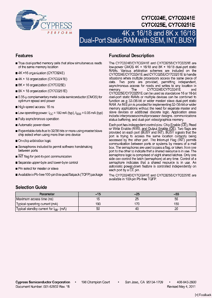 CY7C0241E-15AXI_1271778.PDF Datasheet