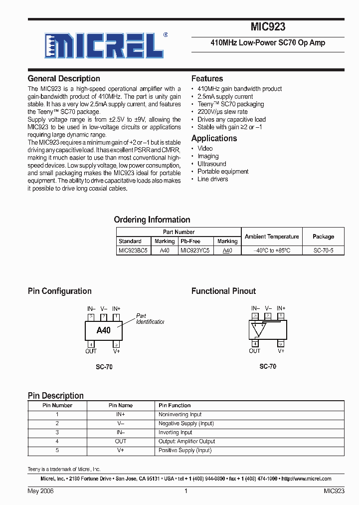 MIC923YC5_1269904.PDF Datasheet
