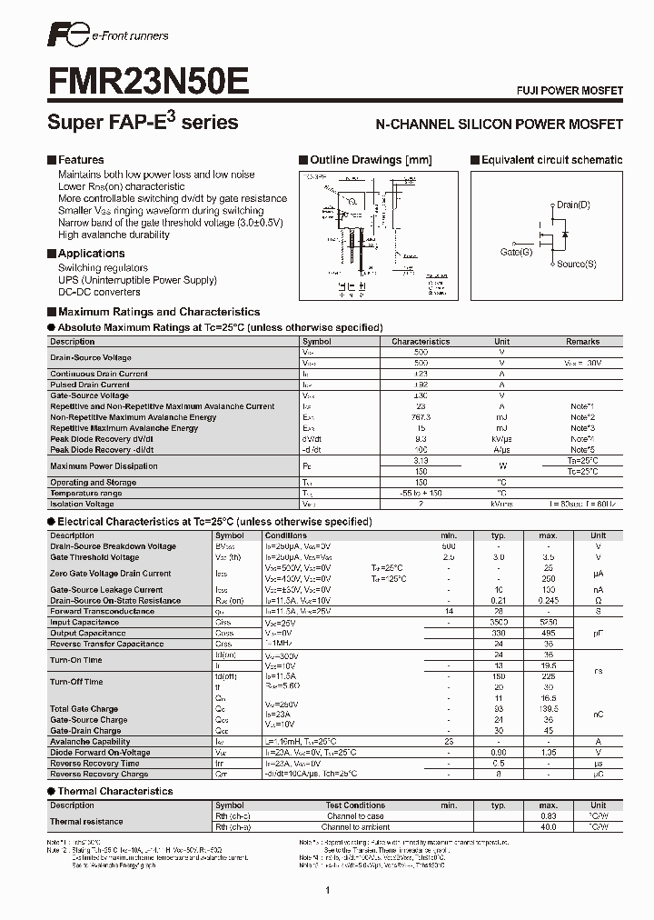 FMR23N50E_1269870.PDF Datasheet