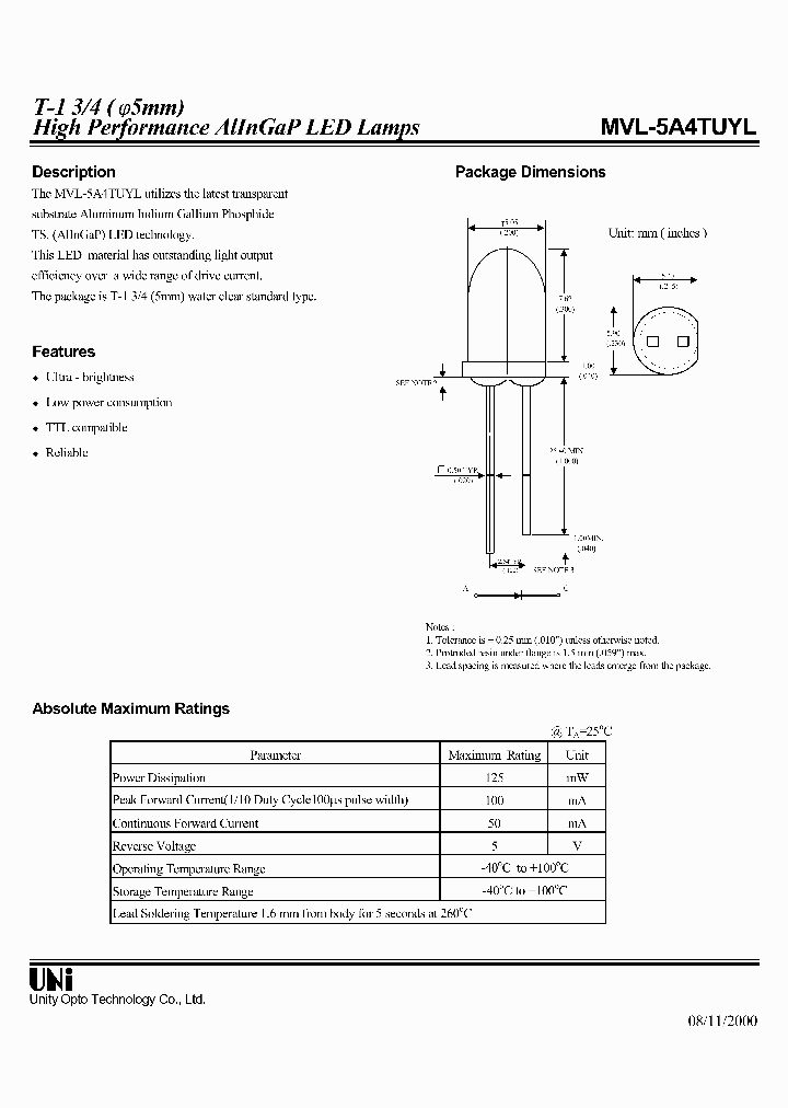 MVL-5A4TUYL_1274155.PDF Datasheet