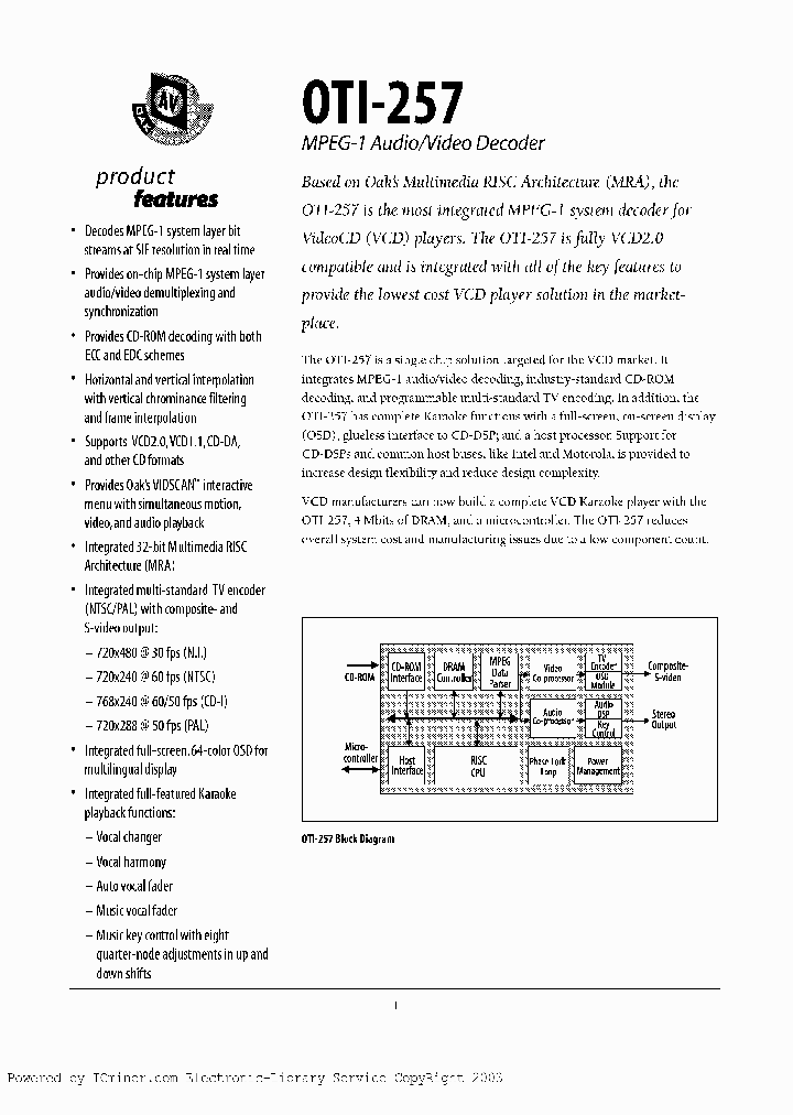 OTI257_758234.PDF Datasheet