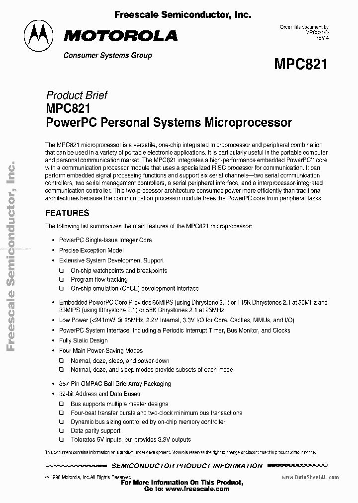 XPC821ZP25_931091.PDF Datasheet