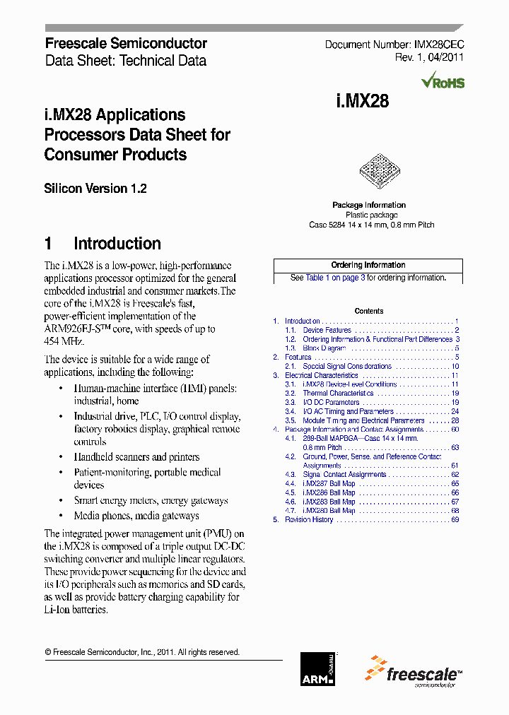 MCIMX286CVM4B_1277518.PDF Datasheet