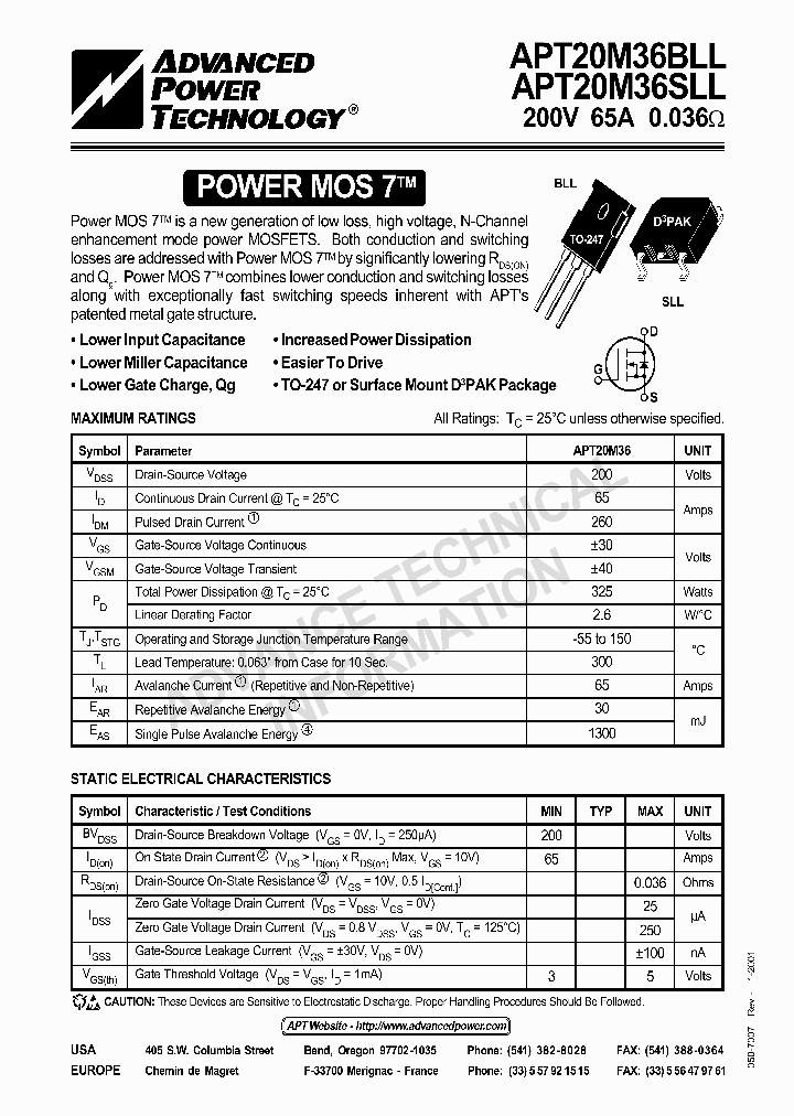 APT20M36BLL_1281667.PDF Datasheet