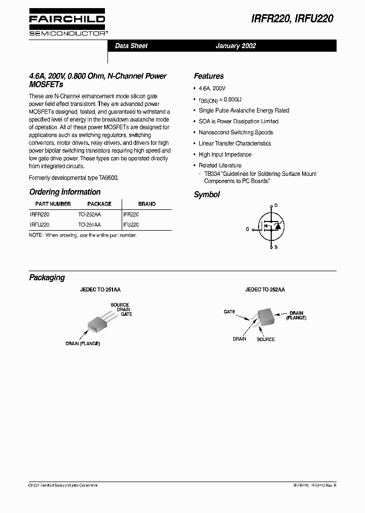 IRFR220_1281875.PDF Datasheet