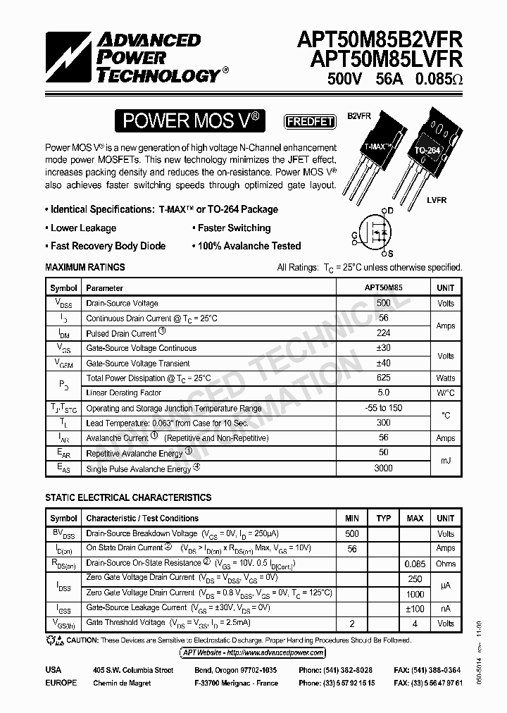 APT50M85B2VFR_1282031.PDF Datasheet