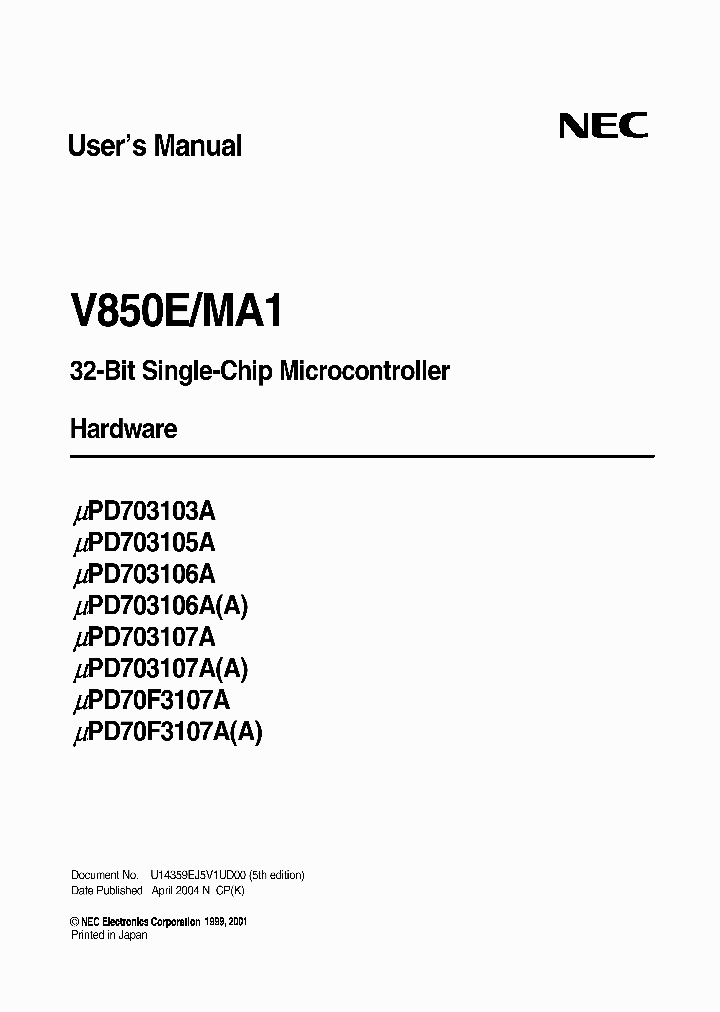 UPD70F3107AGJ-UEN-A_1298224.PDF Datasheet