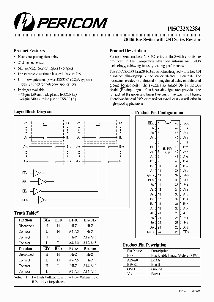 PI5C32X2384_1285282.PDF Datasheet