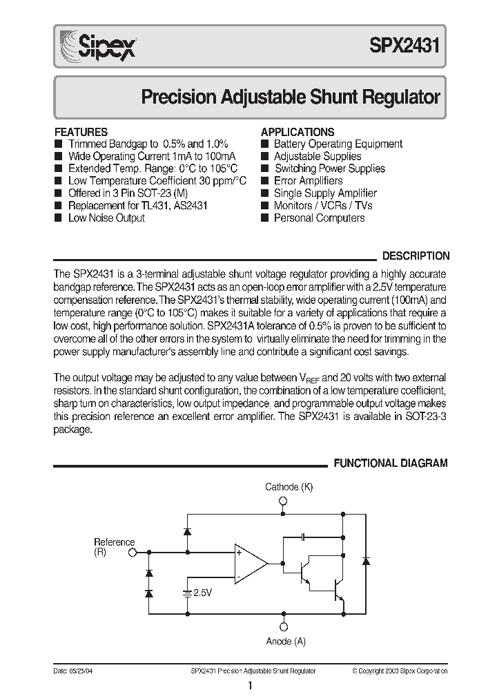 SPX2431MTR_765160.PDF Datasheet