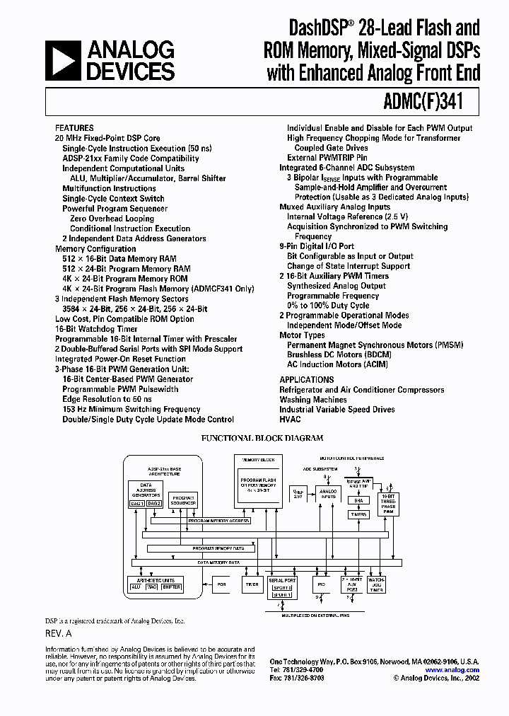 ADMC341YR-XXX-XXXX_761750.PDF Datasheet