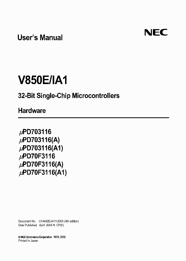 UPD70F3116GJ-UEN_1298226.PDF Datasheet