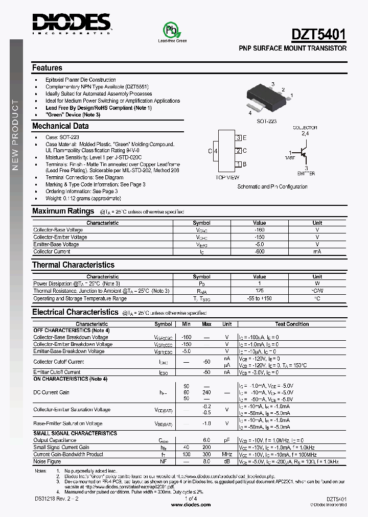 DZT5401-13_764879.PDF Datasheet