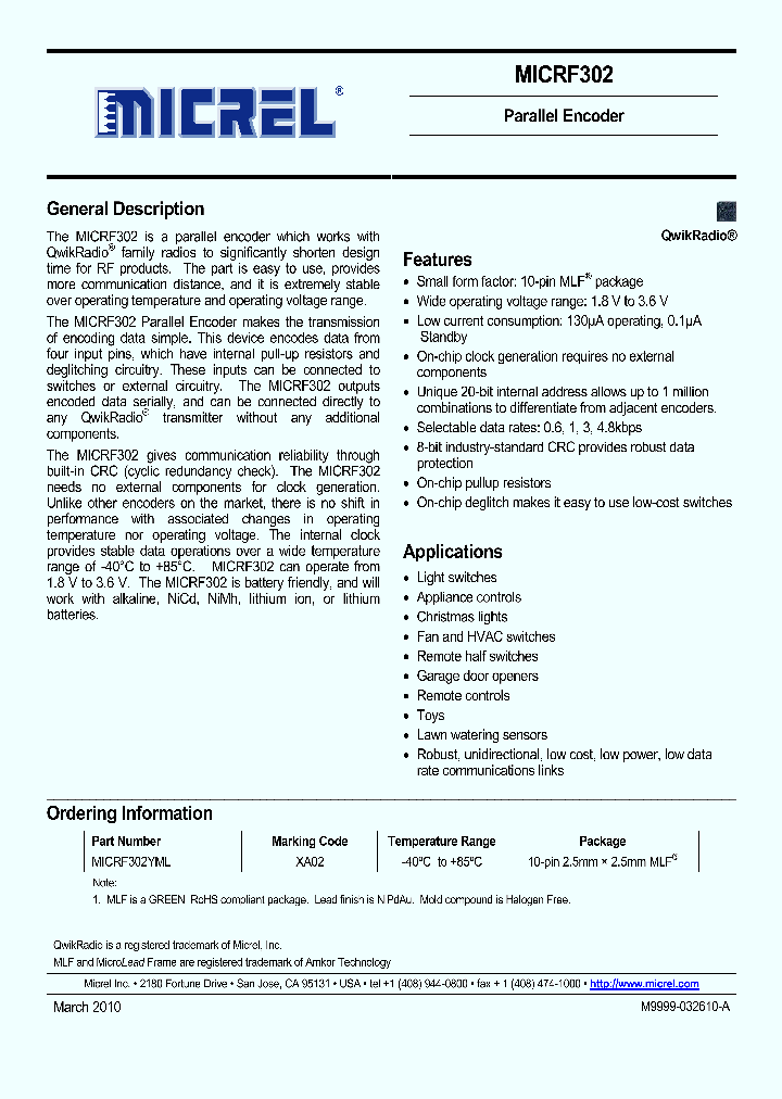 MICRF302YML_1289684.PDF Datasheet