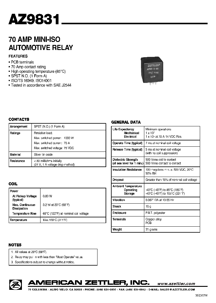 AZ9831-1A-6D_1293551.PDF Datasheet
