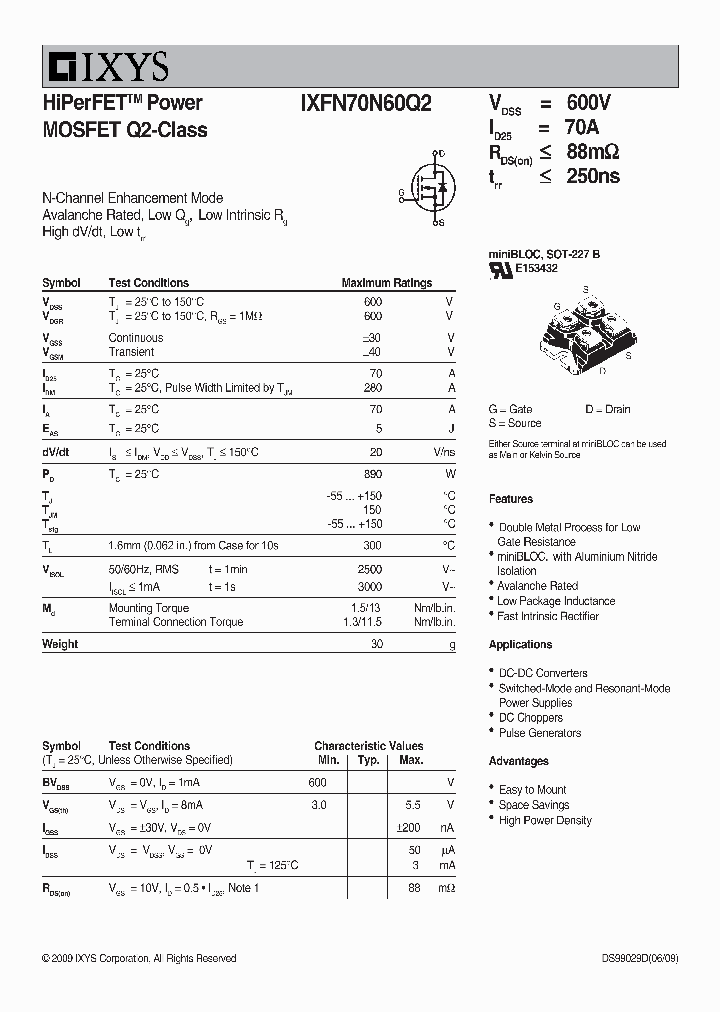 IXFN70N60Q2_1295036.PDF Datasheet
