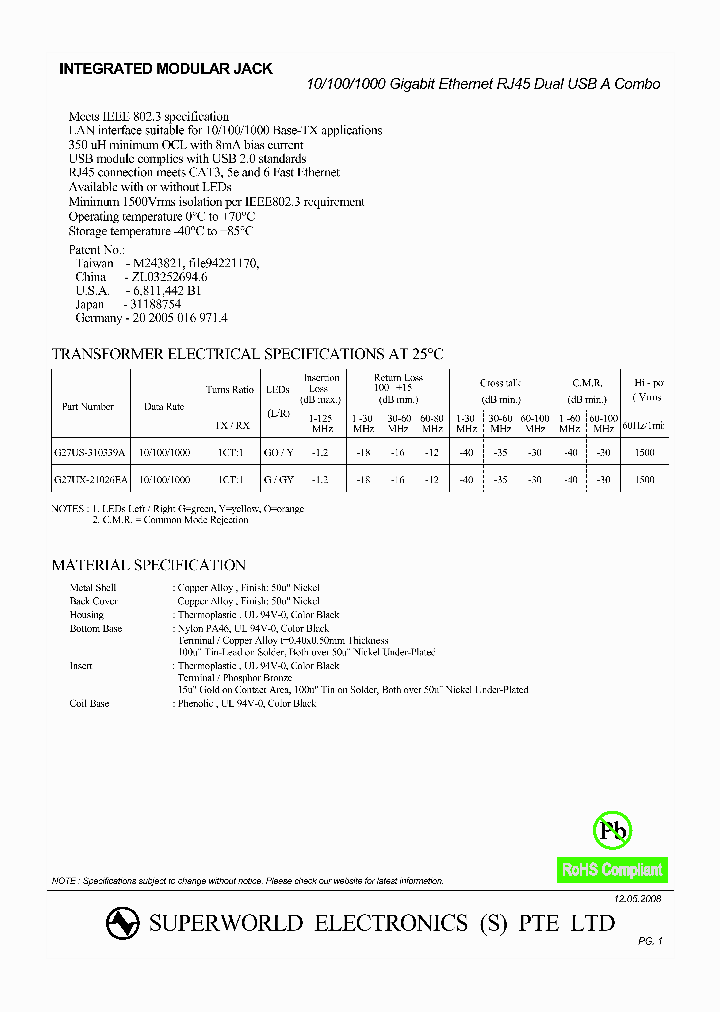 G27US-310339A_1293593.PDF Datasheet