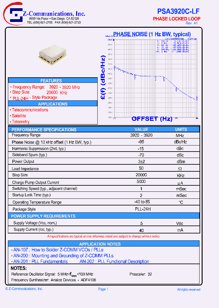 PSA3920C-LF_1296415.PDF Datasheet