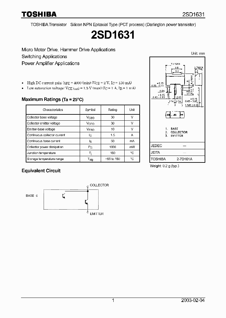 2SD1631_1311032.PDF Datasheet