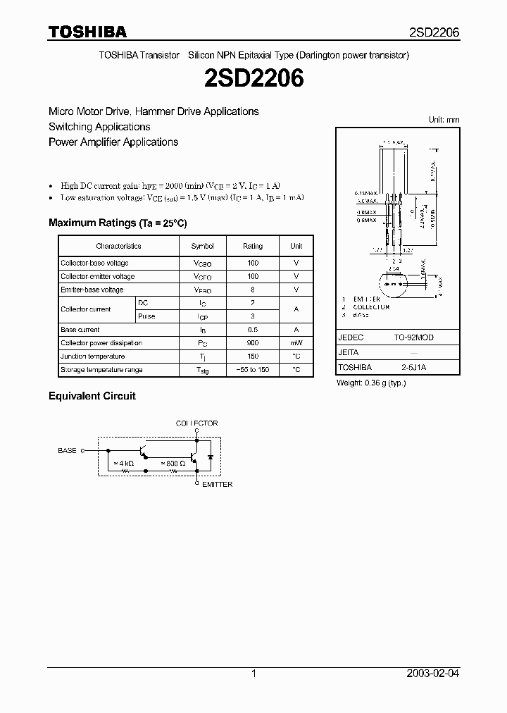 2SD2206_1311040.PDF Datasheet