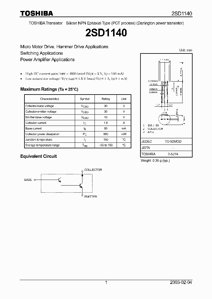 2SD1140_1311026.PDF Datasheet