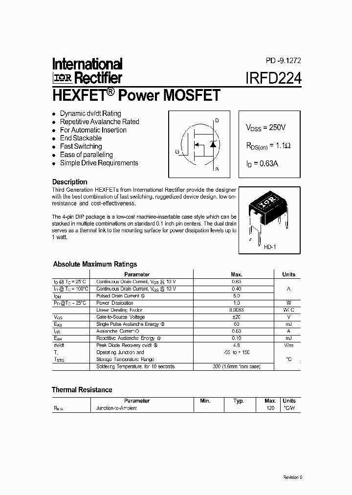 IRFD224_1311562.PDF Datasheet