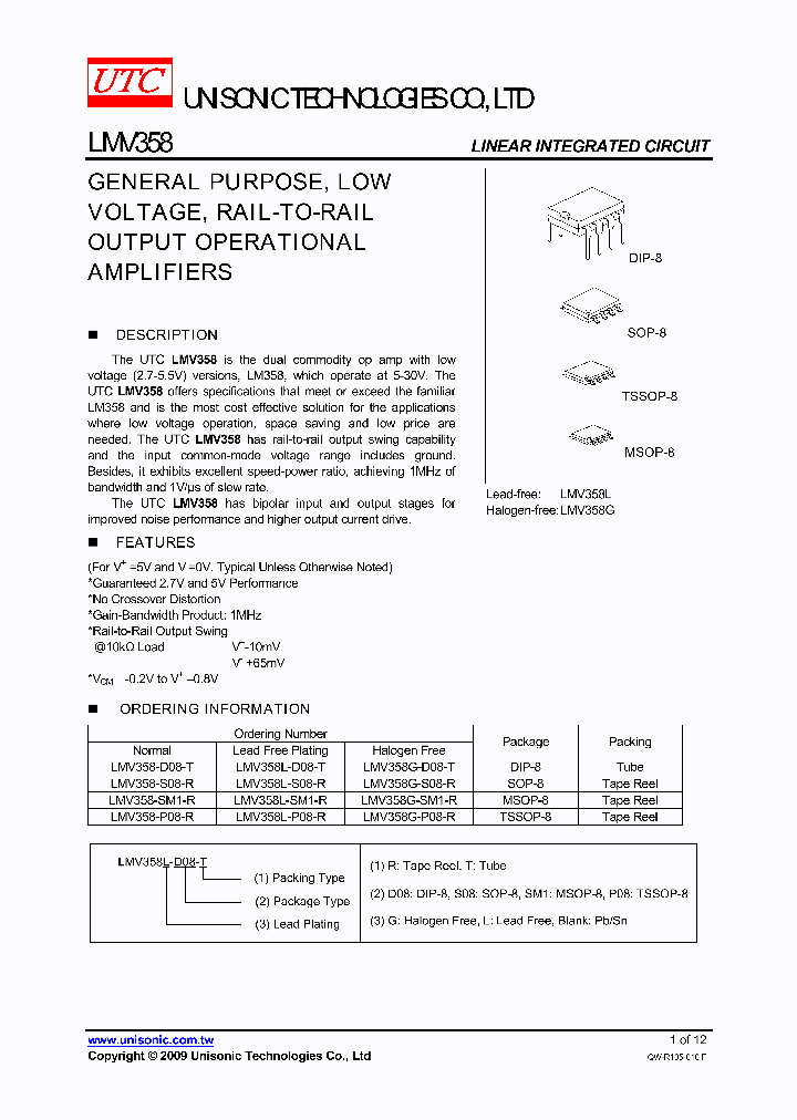 LMV358G-D08-T_1309130.PDF Datasheet