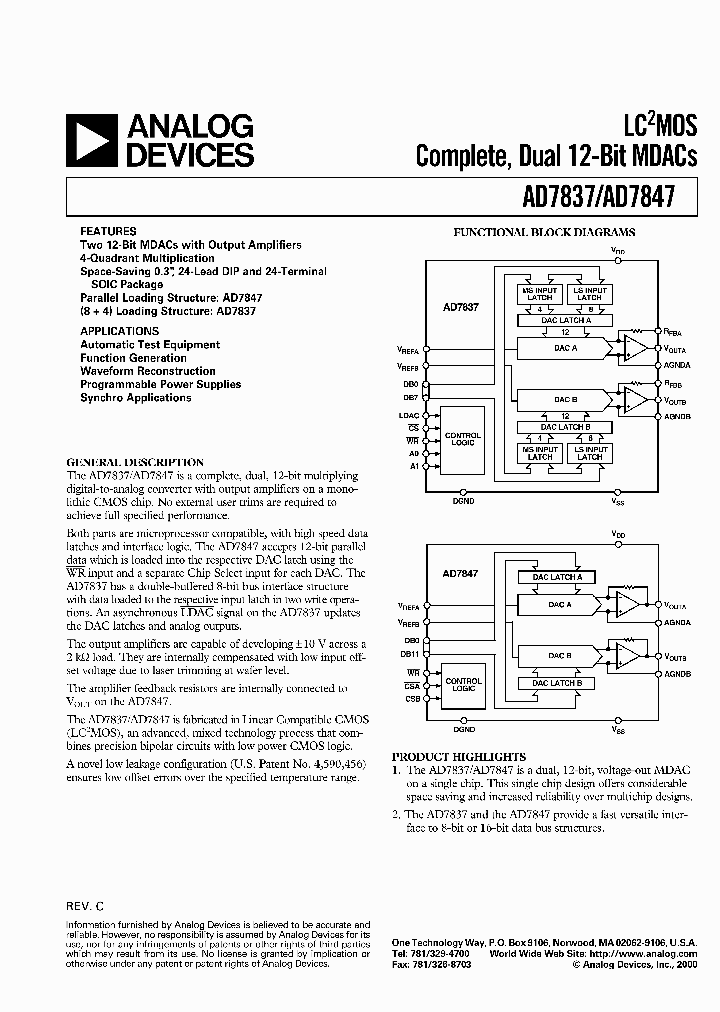 AD7837AN883B_1311964.PDF Datasheet