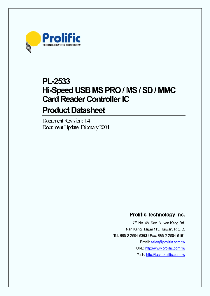 PL-2533_779812.PDF Datasheet