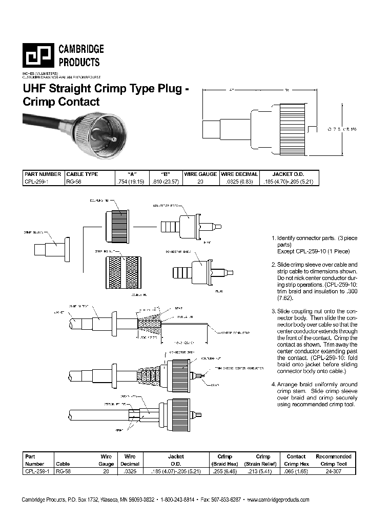 CPL-259-1_779815.PDF Datasheet