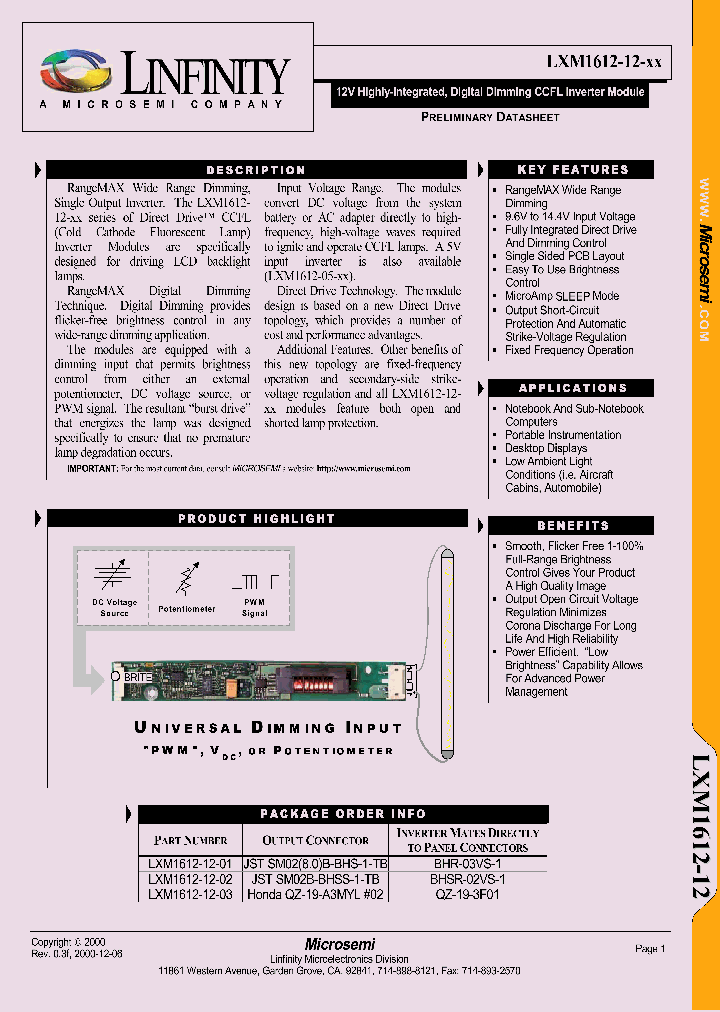 LXM1612-12-XX_1312181.PDF Datasheet