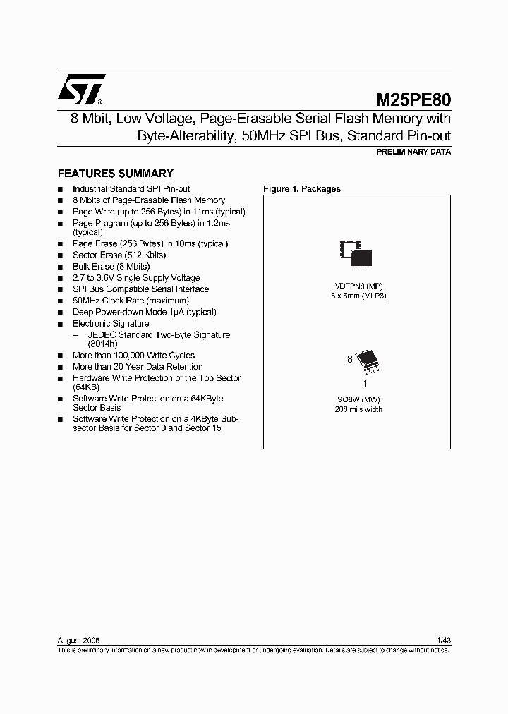 M25PE80-VMP6T_1318576.PDF Datasheet