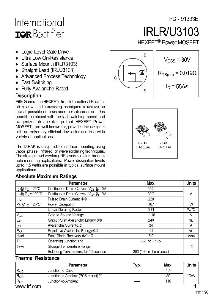 IRLR3103TR_1319192.PDF Datasheet