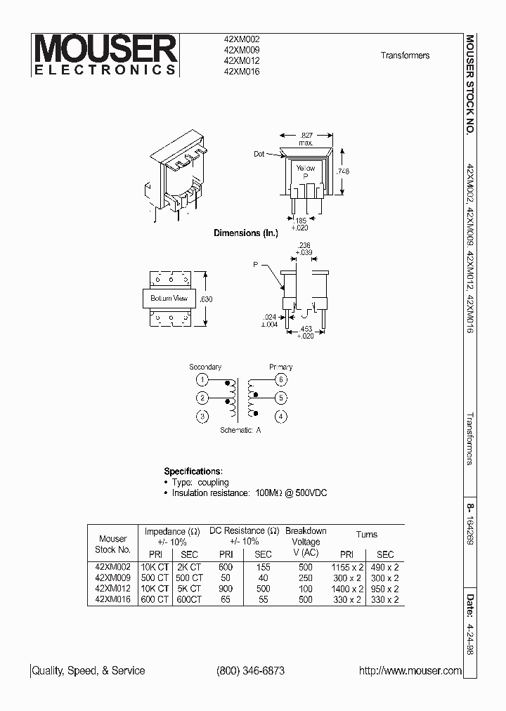 42XM016_780866.PDF Datasheet