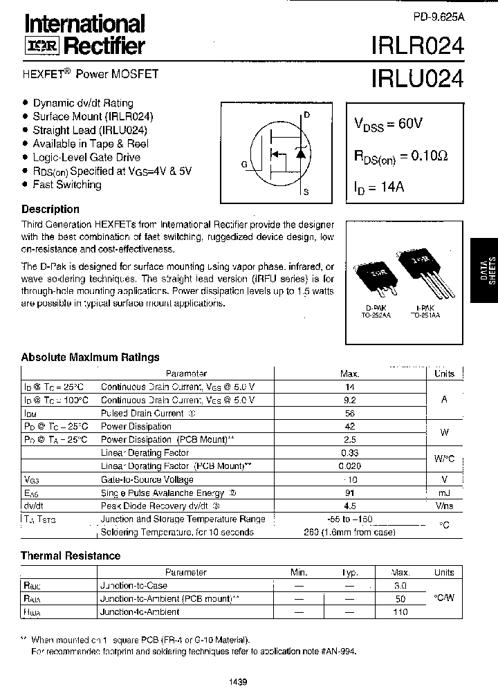 IRLR024_1321520.PDF Datasheet