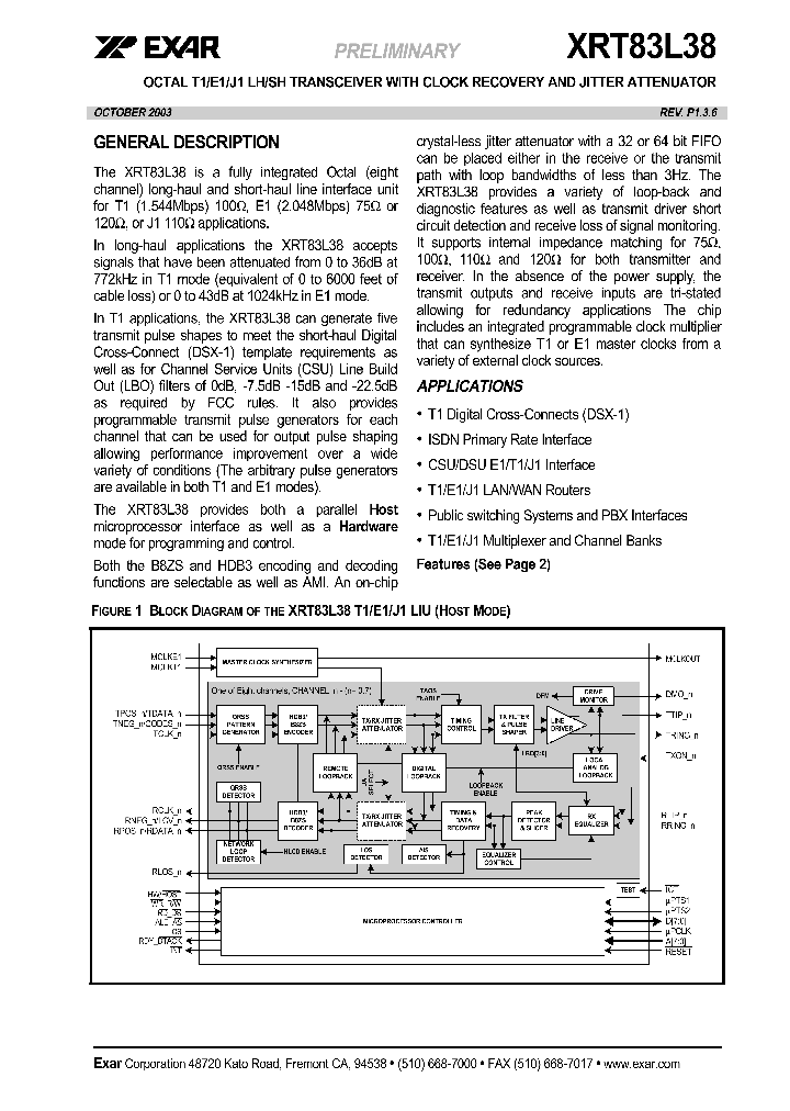 XRT83L38_1322134.PDF Datasheet