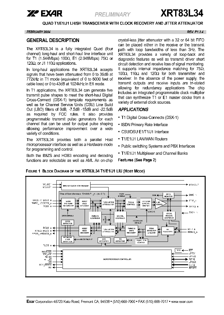 XRT83L34_1322133.PDF Datasheet