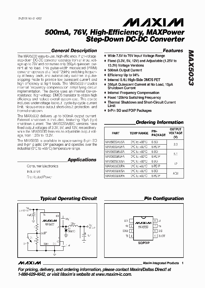 MAX5033_1323265.PDF Datasheet