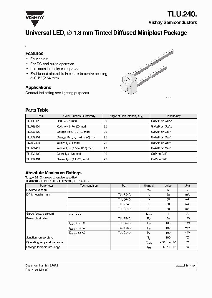 TLU240_1327075.PDF Datasheet