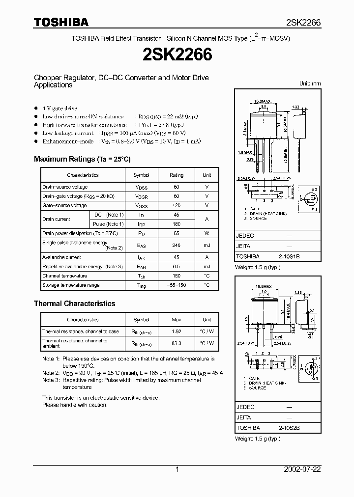 2SK2266_1319884.PDF Datasheet
