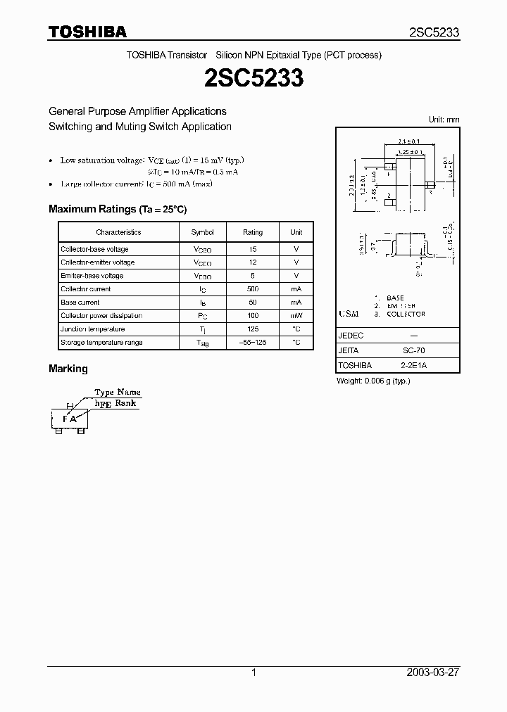 2SC5233_1334813.PDF Datasheet