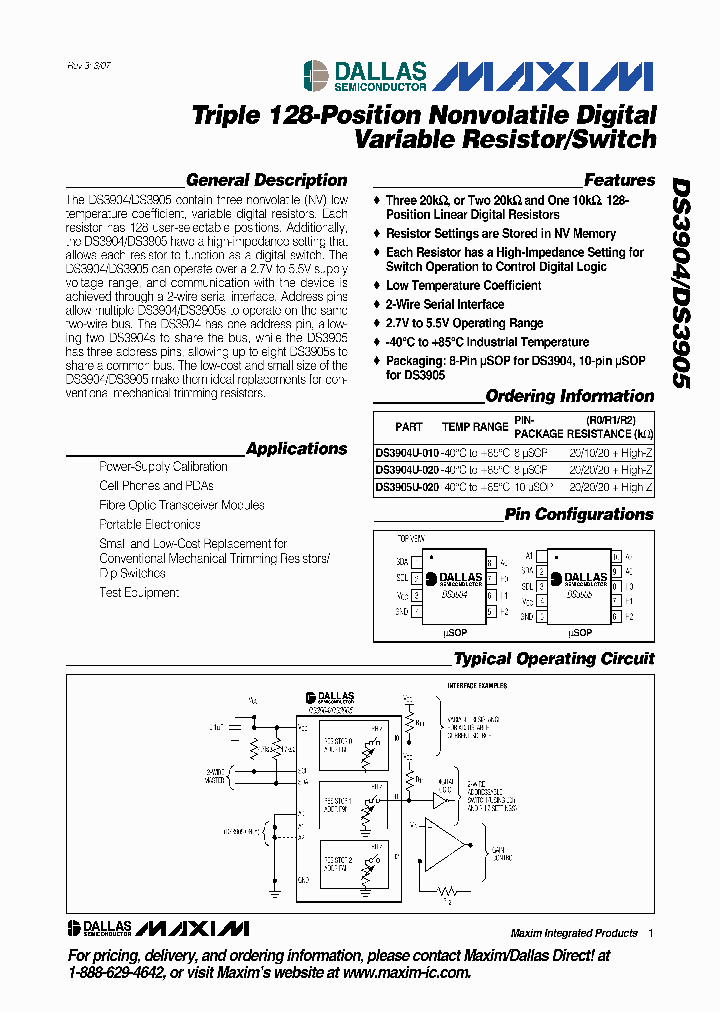 DS3905U-020_1336839.PDF Datasheet