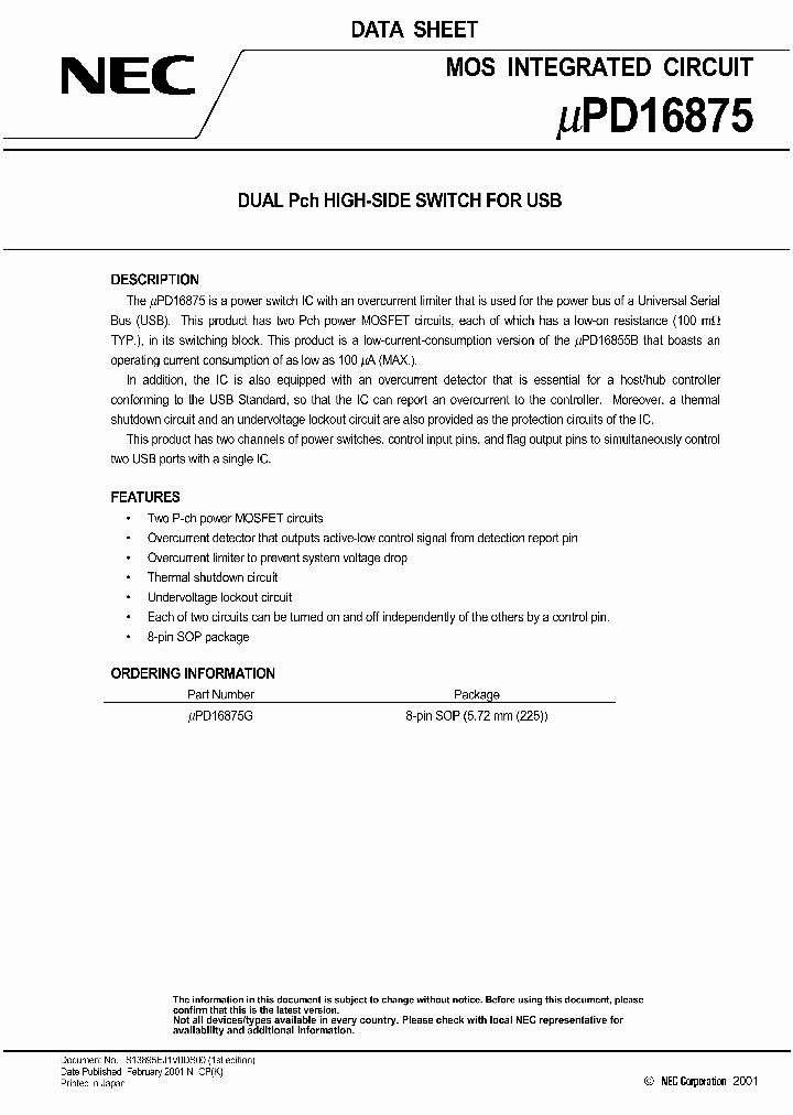 UPD16875G_1340821.PDF Datasheet