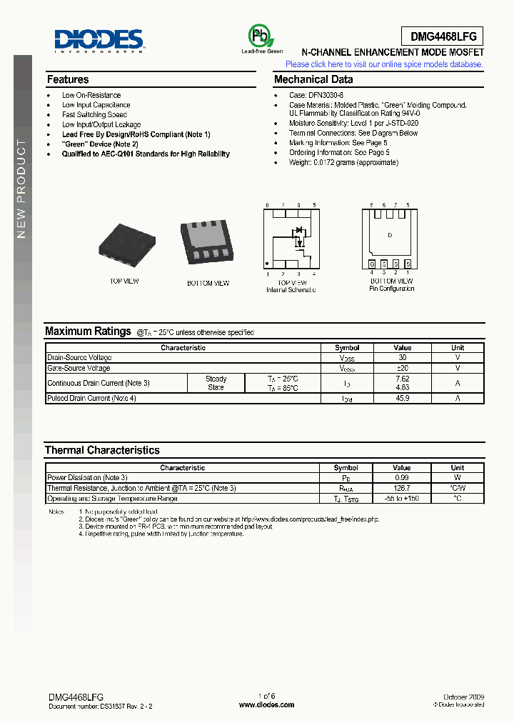 DMG4468LFG_1341236.PDF Datasheet